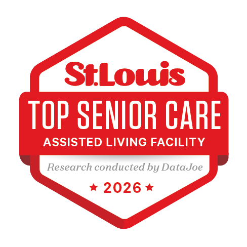 Award for Top Senior Care from St. Louis Magazine for 2026, research conducted by Data Joe.